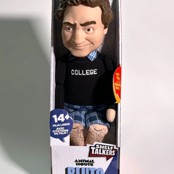 BLUTO ANIMAL HOUSE - John Belushi DOLL SHELF TALKER Plush Pull String - Picture 1 of 5